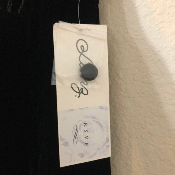 Lanz RSVP Dress Black Velvet Vintage Cottagecore - Picture 3 of 6